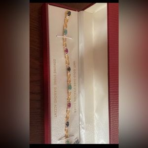 beautiful 18k gold over sterling silver bracelet